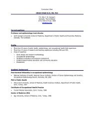 Curriculum Vitae OMUR CINAR ELCI, MD, PhD P.O. Box 7, St ...