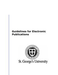 Guidelines for Electronic Publications - St. George's University