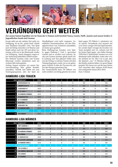 Ausgabe September - SG Wilhelmsburg - Handball