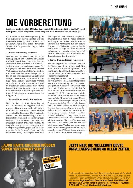 Ausgabe September - SG Wilhelmsburg - Handball