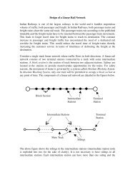 Design of a Linear Rail Network Indian Railways is one of ... - Shaastra