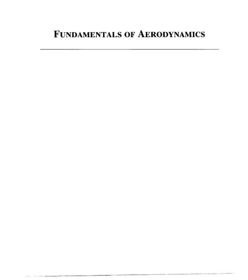 FUNDAMENTALS OF AERODYNAMICS - Shaastra