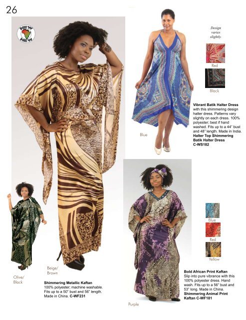 Spring 2011 Retail Catalog - Shades of Africa Ltd