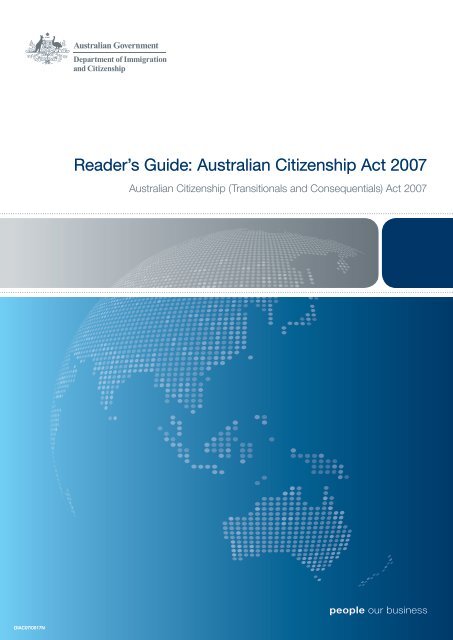 kirurg snemand historie Readers Guide: Australian Citizenship Act 2007