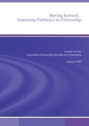 Moving forward ... Improving Pathways to Citizenship - Australian ...