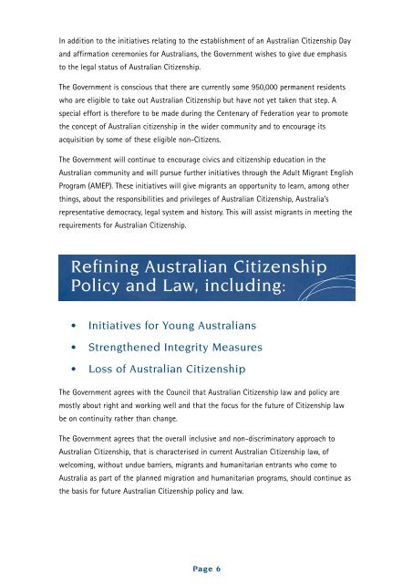 Australian Citizenship... A Common Bond