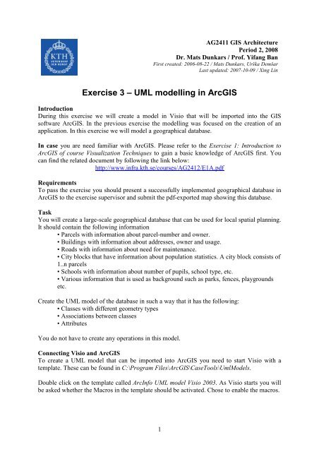 Exercise 3 â UML modelling in ArcGIS