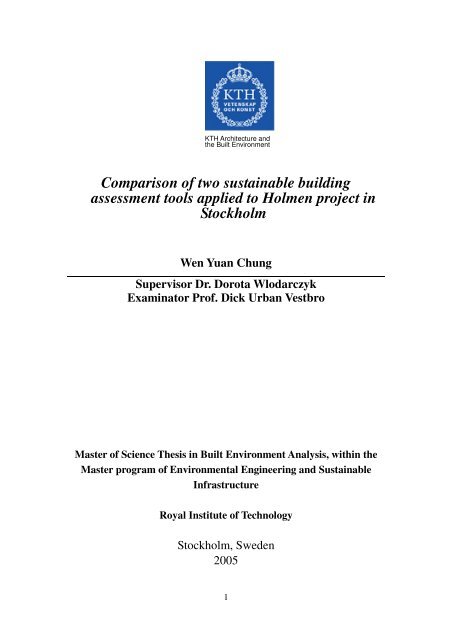 Comparison of two sustainable building assessment tools applied to ...