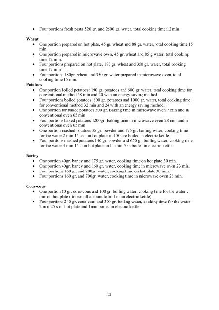 Energy Use for Cooking and Other Stages in the Life Cycle of Food