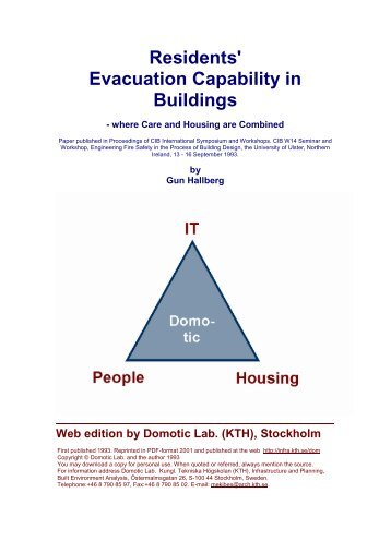 Residents' Evacuation Capability in Buildings