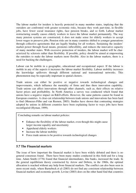 INNOVATION POLICY INSTRUMENTS