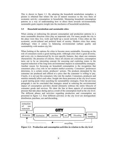 Household Metabolism in the Five Cities.