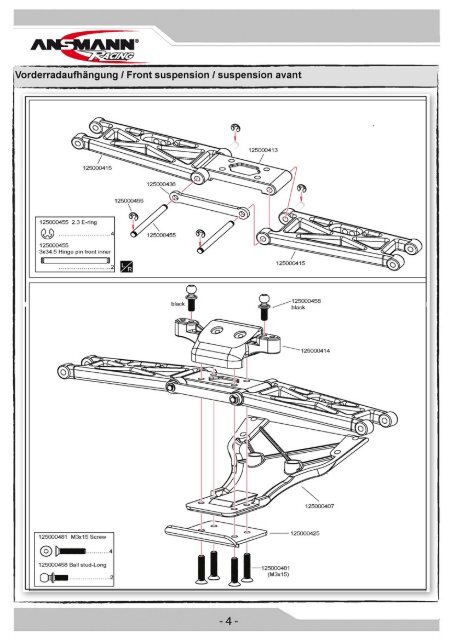 ANSMANN RACING X2C Instruction manual - Petit RC