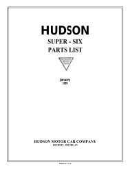 1929 Hudson Super-Six Parts List - Hudson-Essex-Terraplane Club