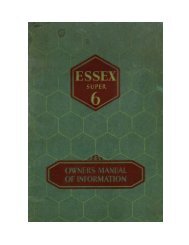 1932 Essex Owners Manual - Hudson Essex Terraplane Club