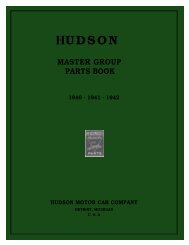 1940-42 Hudson Master Chassis and Body Parts Group