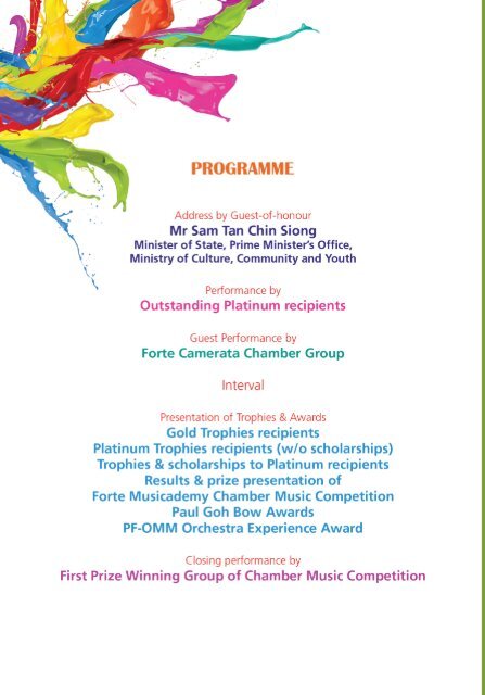 5th Singapore Performers' Festival and Chamber Music Competition 2014