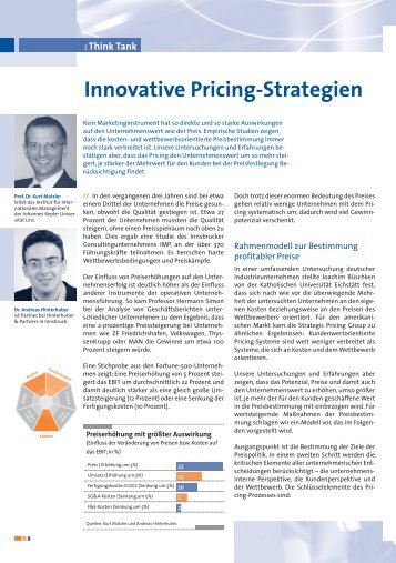 Innovative Pricing-Strategien - Hinterhuber & Partners