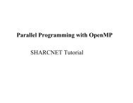 Parallel Programming with OpenMP SHARCNET Tutorial