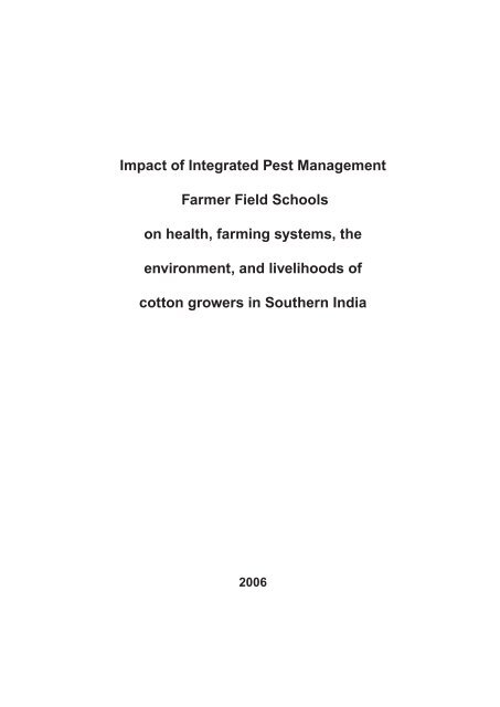 Impact Of Integrated Pest Management Farmer Share4dev Info