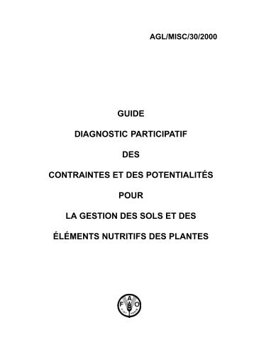 GUIDE DIAGNOSTIC PARTICIPATIF DES CONTRAINTES ET ... - FAO