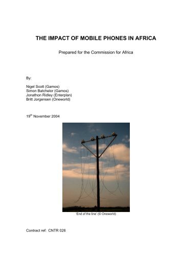 THE IMPACT OF MOBILE PHONES IN AFRICA - Share4Dev.info