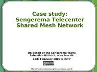 Case study: Sengerema Telecenter Shared Mesh Network