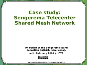 Case study: Sengerema Telecenter Shared Mesh Network