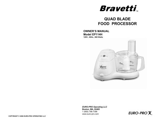 Shark Processor QUAD BLADE FOOD PROCESSOR - Shark
