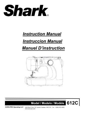 Instruction Manual Instruccion Manual Manuel D'instruction - Shark