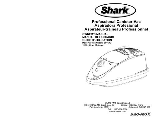 Professional Canister-Vac Aspiradora Profesional Aspirateur  - Shark