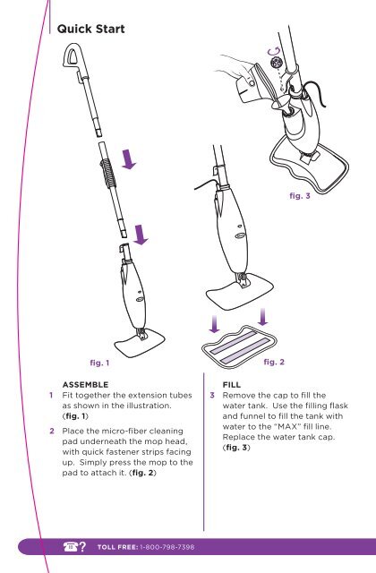 OWNER'S GUIDE LIGHT & EASYâ¢ STEAM MOP - Home Depot