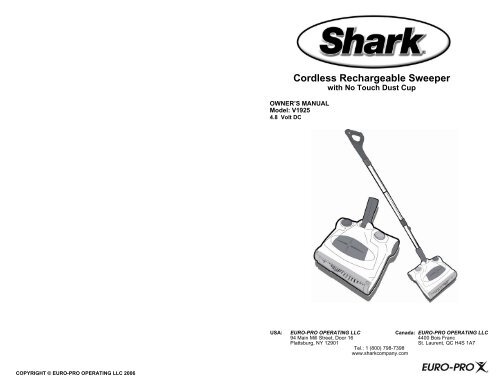 Cordless Rechargeable Sweeper Shark