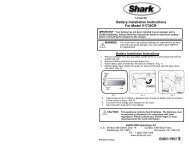 Battery Installation Instructions For Model V1730CR - Shark