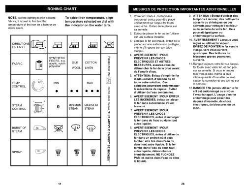 OWNER'S MANUAL MANUAL DEL PROPIETARIO GUIDE ... - Shark