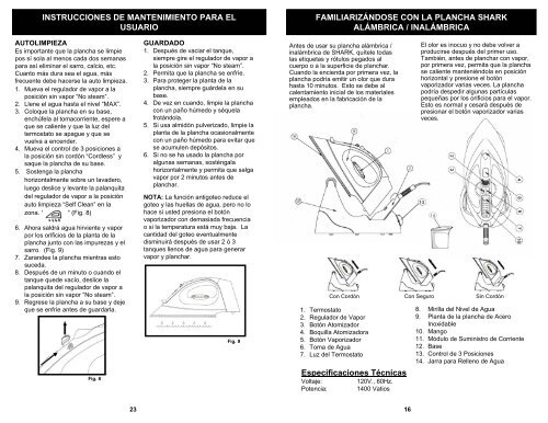 OWNER'S MANUAL MANUAL DEL PROPIETARIO GUIDE ... - Shark