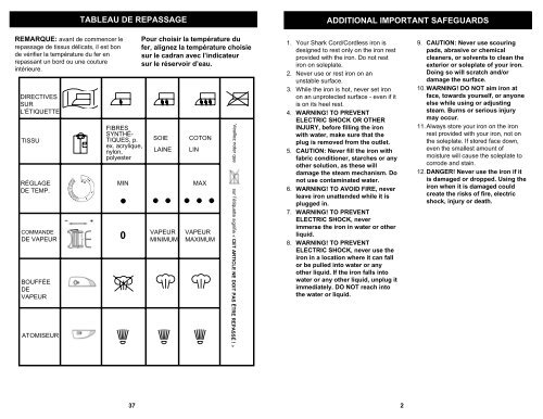 OWNER'S MANUAL MANUAL DEL PROPIETARIO GUIDE ... - Shark