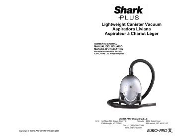 Lightweight Canister Vacuum Aspiradora Liviana Aspirateur ... - Shark