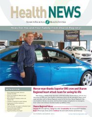 November/December 2012 issue - Sharon Regional Health System