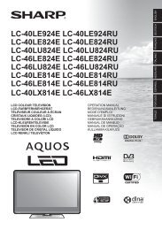 Lc 32 40 46 52le Lx Lu700e S Sharp