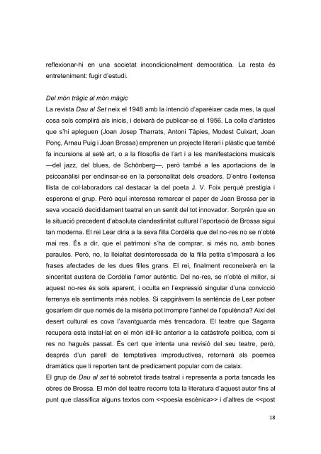 La prohibició de compartir en català el relat imaginari: del buit, a la represa. Consideracions sobre el teatre català de postguerra a Barcelona (1939-1963)