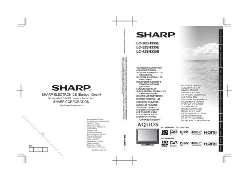 LC-26/32/42SH330E Operation-Manual SK - Sharp