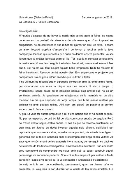 Carta a Lluís Arquer