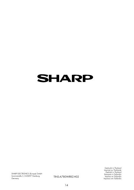 R-667-A Operation-Manual GB - Sharp