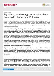 Big screen, small energy consumption - Sharp