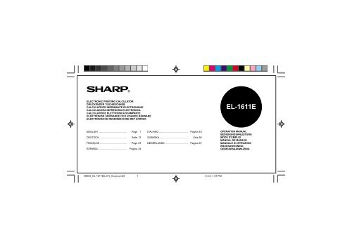 EL-1611E Operation-Manual GB - Sharp