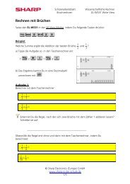 AB1- Bruchrechnen mit dem EL-W531 (Klasse 5 - Sharp Electronics ...