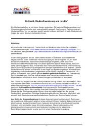 Merkblatt „Studienfinanzierung Und -kredite“ - Dolceta