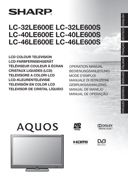 Lc Sharp Manual Operation Lc 324046le600e Sharp Operation Manual 324046le600e 324046le600e Operation Lc Manual 0wvN8nm