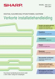 MX-C311/C381 Operation-Manual Quick-Guide NL - Sharp